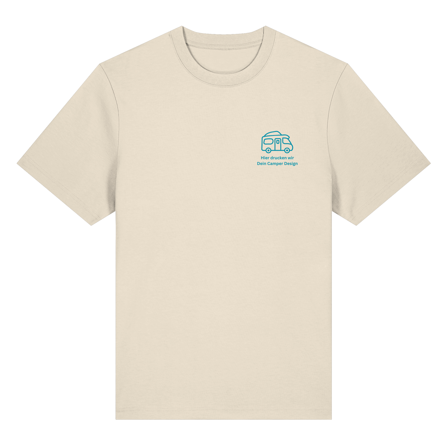 Premium Organic Shirt "Natural Raw" - vorne und hinten bedruckt mit Deiner Camper Illustration