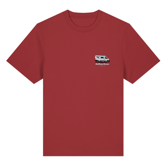 Premium Organic Shirt "Red Earth" - vorne und hinten bedruckt mit Deiner Camper Illustration