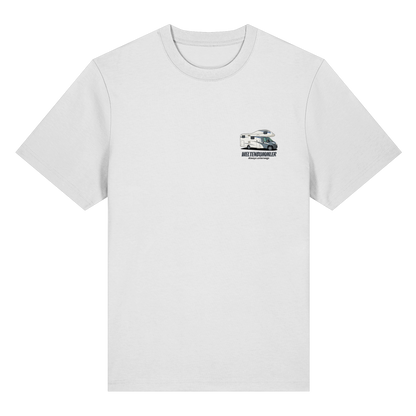Premium Organic Shirt "White" - vorne und hinten bedruckt mit Deiner Camper Illustration