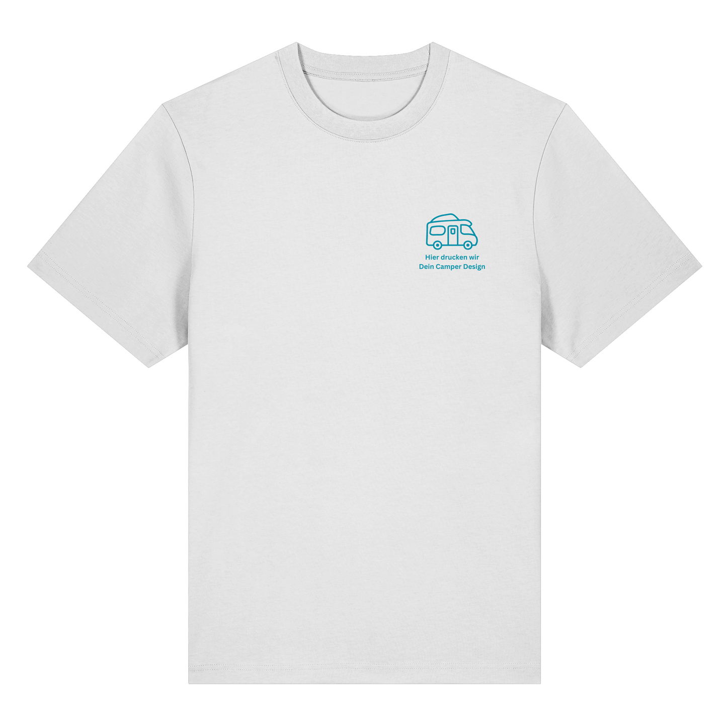 Premium Organic Shirt "White" - vorne und hinten bedruckt mit Deiner Camper Illustration