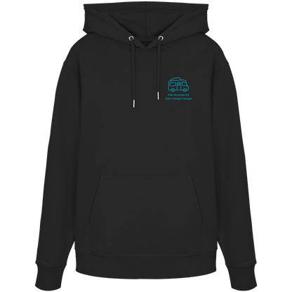 Premium Organic Hoodie "Black" - vorne und hinten bedruckt mit Deiner Camper Illustration