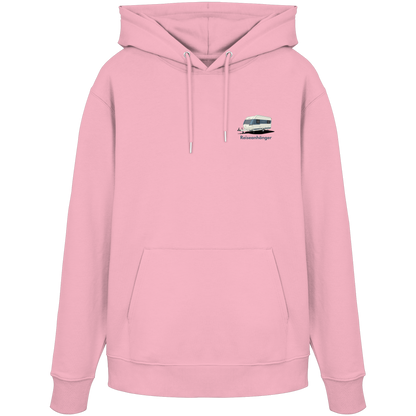 Premium Organic Hoodie "Cotton Pink" - vorne und hinten bedruckt mit Deiner Camper Illustration
