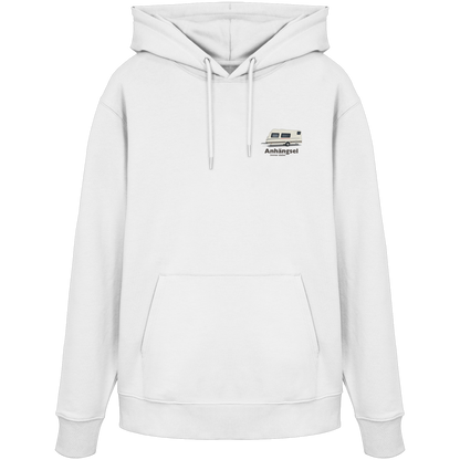 Premium Organic Hoodie "White" - vorne und hinten bedruckt mit Deiner Camper Illustration