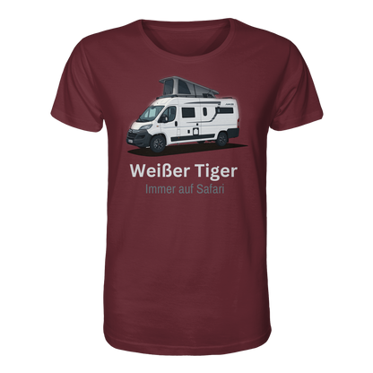 Organic Shirt "Burgundy" - bedruckt mit Deiner Camper Illustration