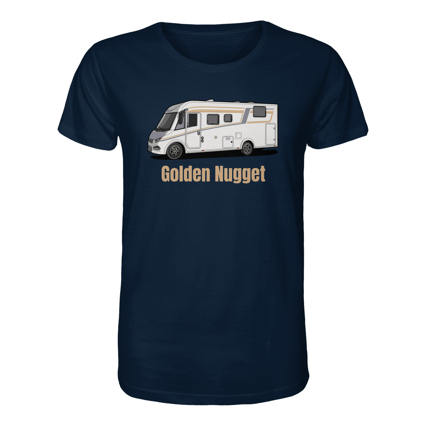 Organic Shirt "French Navy" - bedruckt mit Deiner Camper Illustration