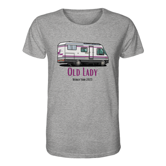 Organic Shirt "Heather Grey" - bedruckt mit Deiner Camper Illustration