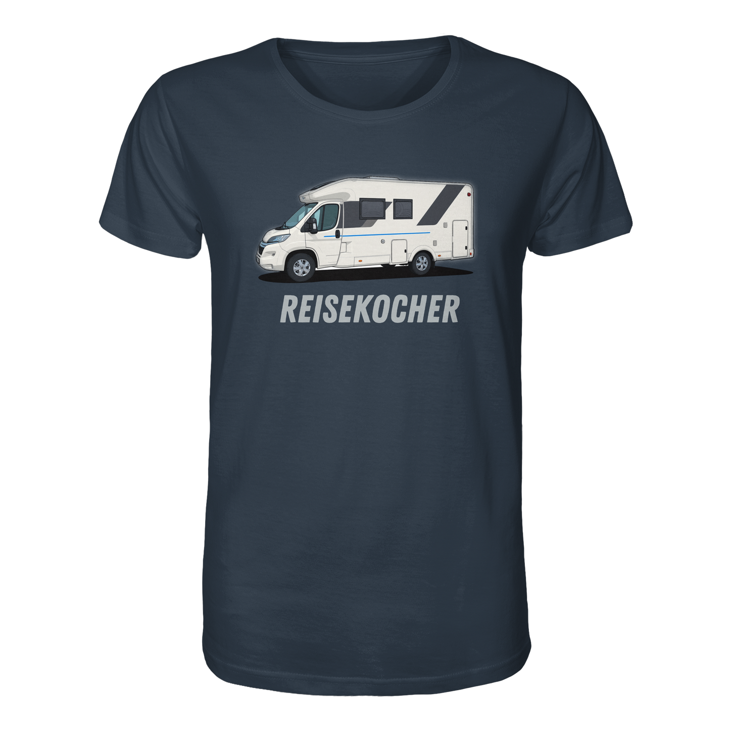 Organic Shirt "India Ink Grey" - bedruckt mit Deiner Camper Illustration