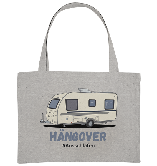 Organic Shopping-Bag "Heather Grey" - bedruckt mit Deiner Camper Illustration