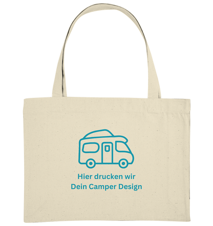 Organic Shopping-Bag "Natural" - bedruckt mit Deiner Camper Illustration
