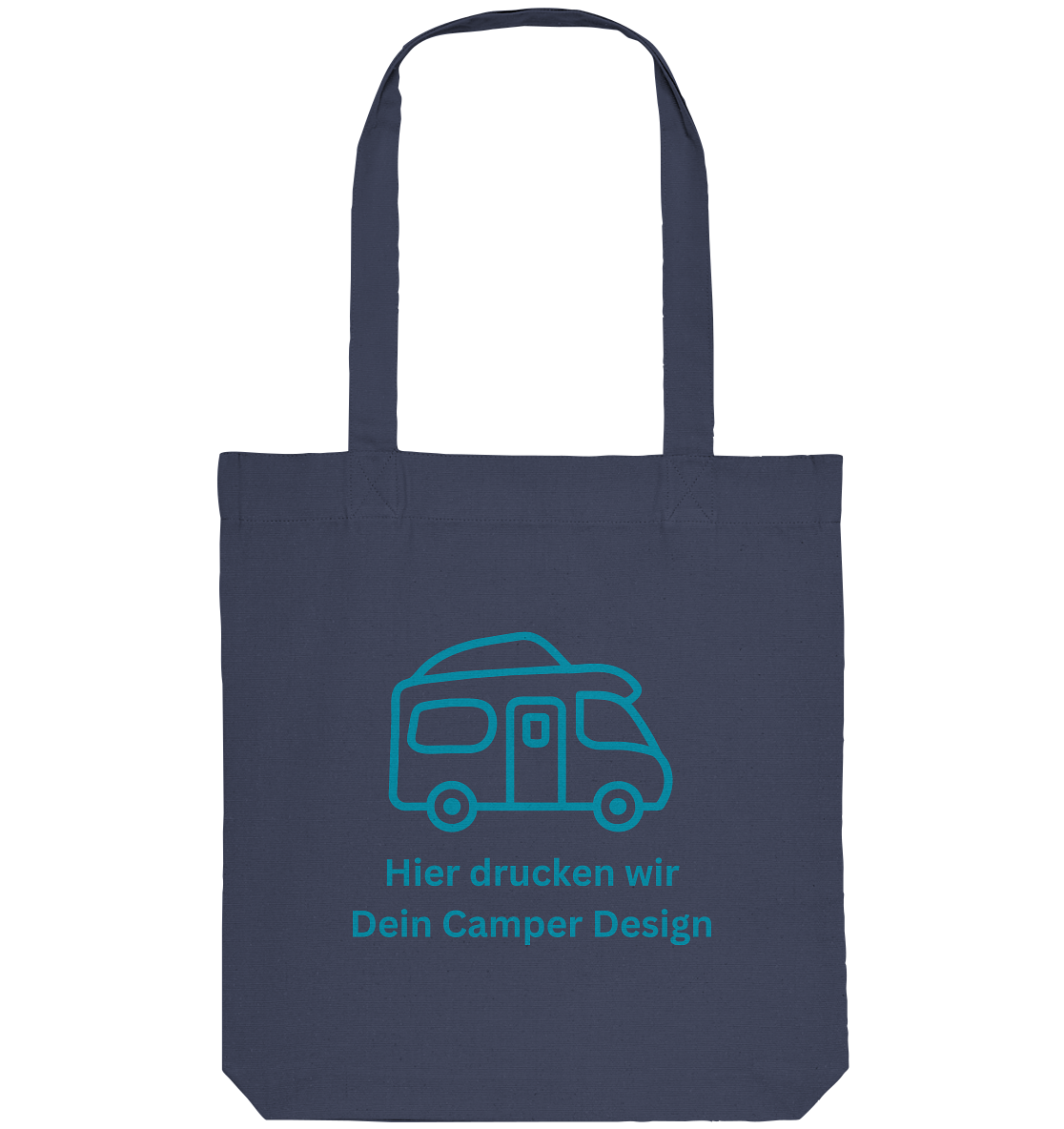 Organic Tote-Bag "Midnight Blue" - bedruckt mit Deiner Camper Illustration