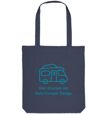 Organic Tote-Bag "Midnight Blue" - bedruckt mit Deiner Camper Illustration