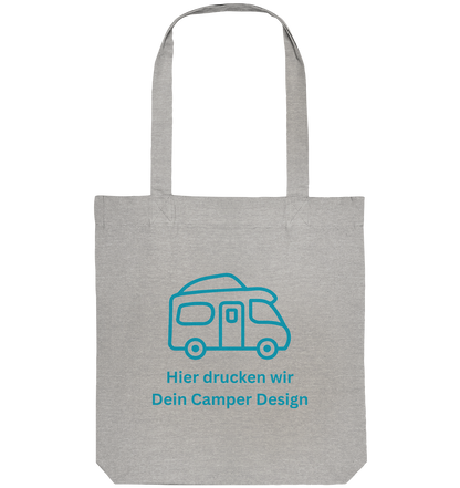 Organic Tote-Bag "Heather Grey" - bedruckt mit Deiner Camper Illustration