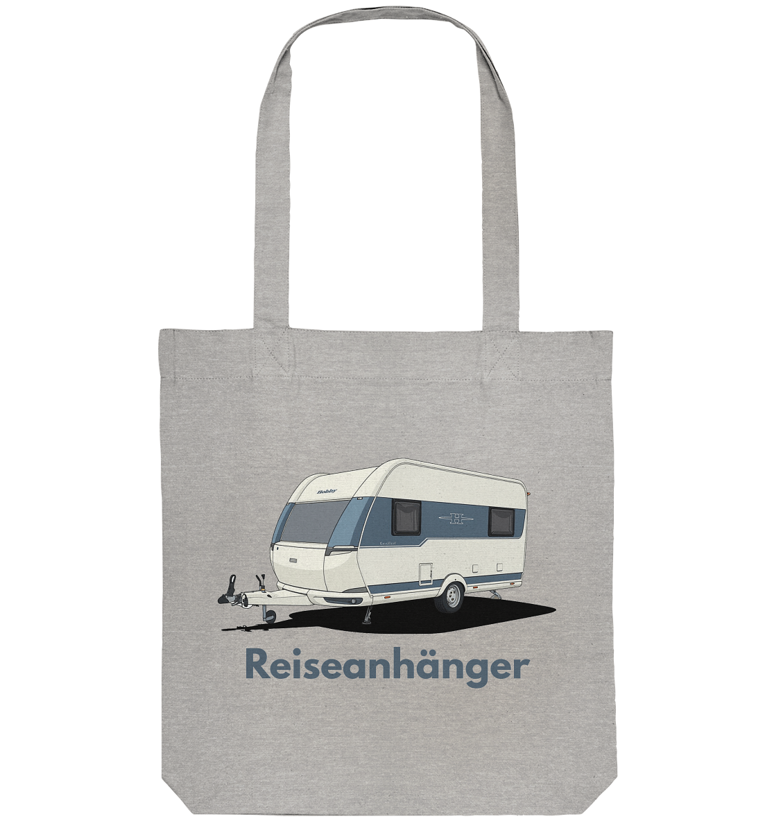 Organic Tote-Bag "Heather Grey" - bedruckt mit Deiner Camper Illustration