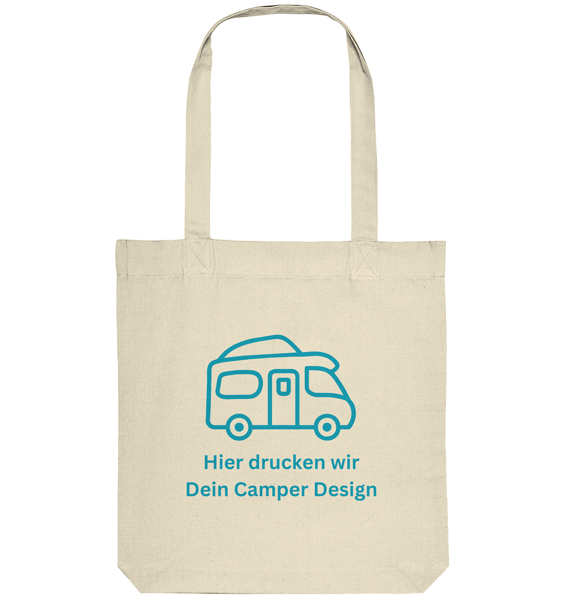 Organic Tote-Bag "Natural" - bedruckt mit Deiner Camper Illustration