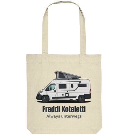 Organic Tote-Bag "Natural" - bedruckt mit Deiner Camper Illustration