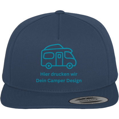 Premium Snapback Cap "Navy" - bedruckt mit Deiner Camper Illustration