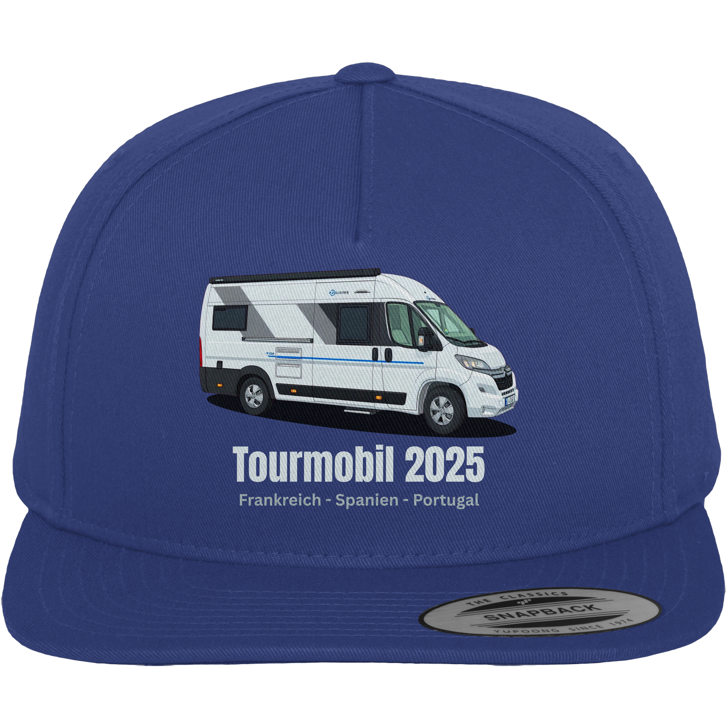 Premium Snapback Cap "Royal" - bedruckt mit Deiner Camper Illustration