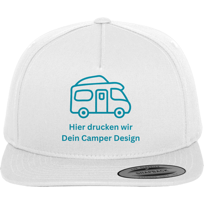 Premium Snapback Cap "White" - bedruckt mit Deiner Camper Illustration