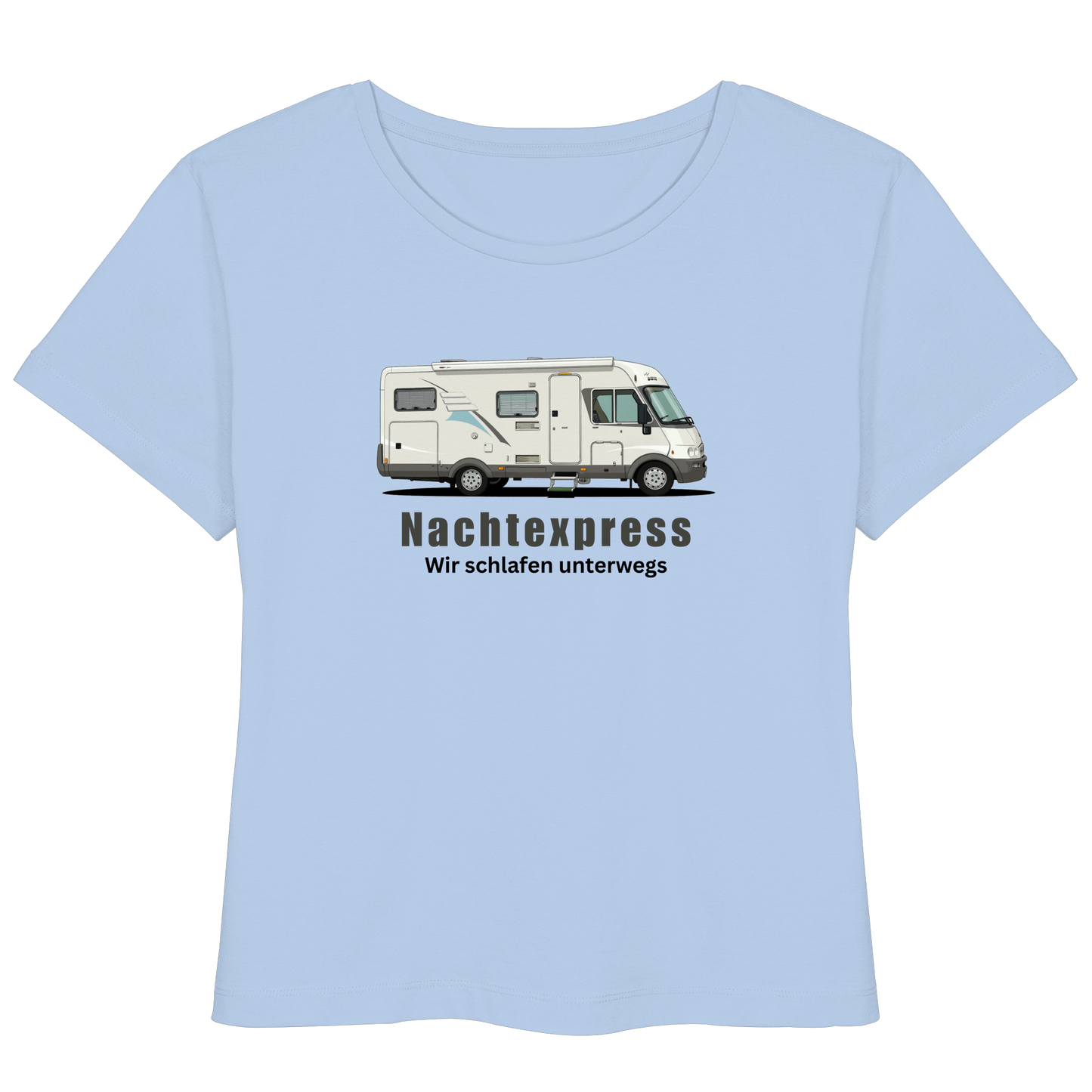 Womens Organic Lightweight T-Shirt "Blue Soul" - bedruckt mit Deiner Camper Illustration