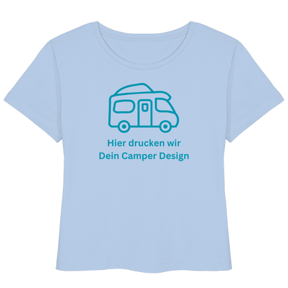 Womens Organic Lightweight T-Shirt "Blue Soul" - bedruckt mit Deiner Camper Illustration