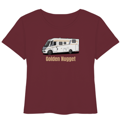 Womens Organic Lightweight T-Shirt "Burgundy" - bedruckt mit Deiner Camper Illustration