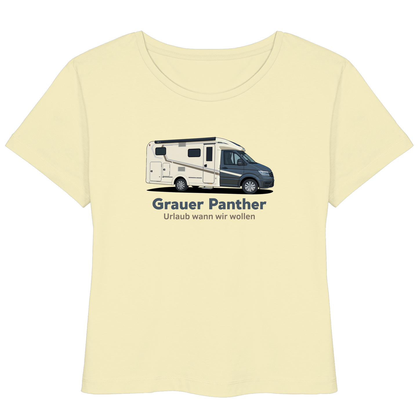 Womens Organic Lightweight T-Shirt "Butter" - bedruckt mit Deiner Camper Illustration