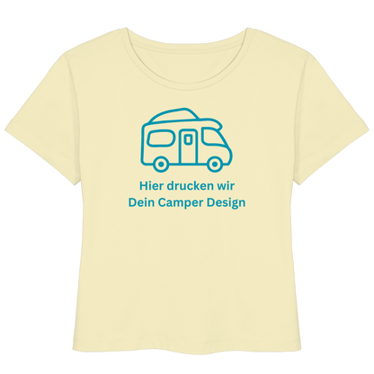 Womens Organic Lightweight T-Shirt "Butter" - bedruckt mit Deiner Camper Illustration