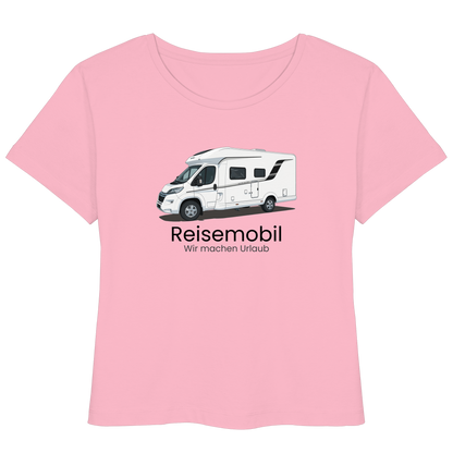 Womens Organic Lightweight T-Shirt "Cotton Pink" - bedruckt mit Deiner Camper Illustration